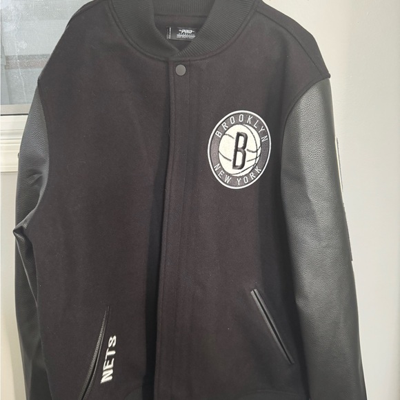 NBA BROOKLYN NETS CLASSIC WOOL MENS VARSITY JACKET SZ XXL